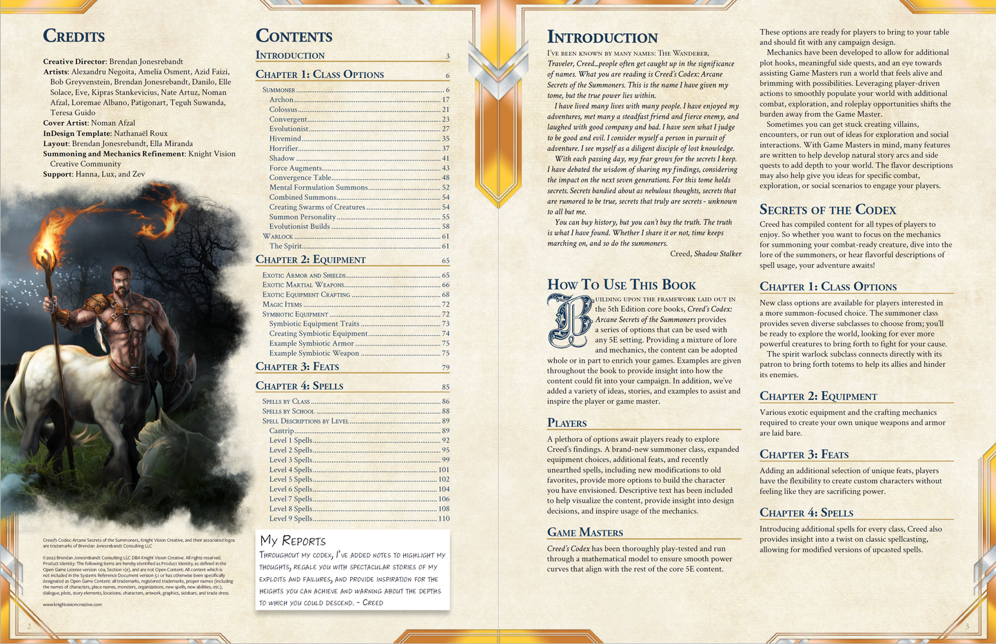 Creed's Codex: Arcane Secrets of the Summoners